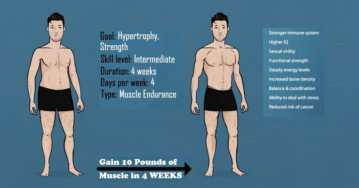 Gain 10 Pounds Of Muscle In Just 4 Weeks