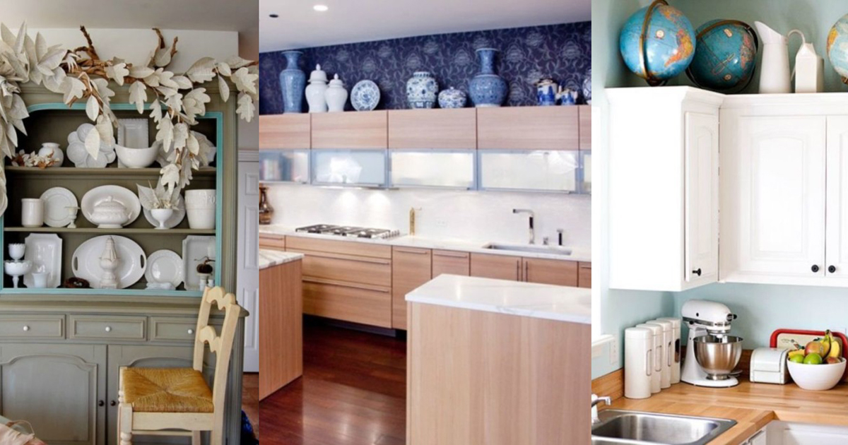 15 Smart Solutions For The Strange Space Located Above Your Cabinets