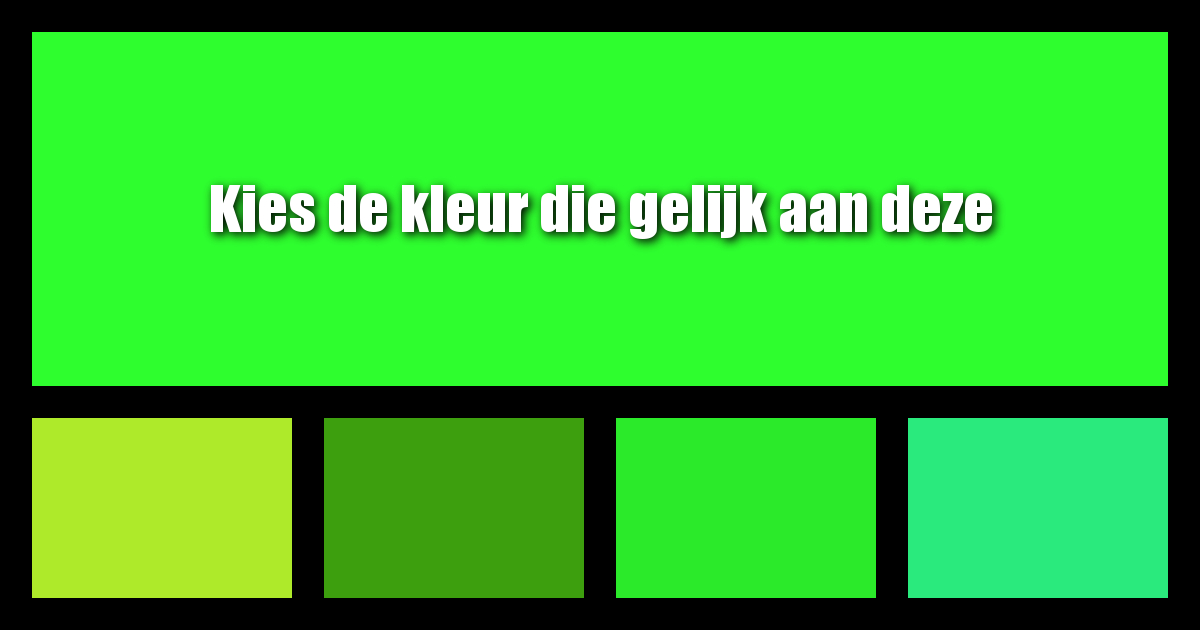 Hoe Goed Kun Jij Kleuren Onderscheiden?