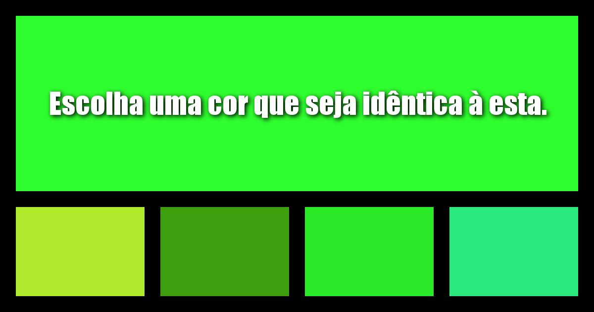 Você consegue diferenciar as cores? 